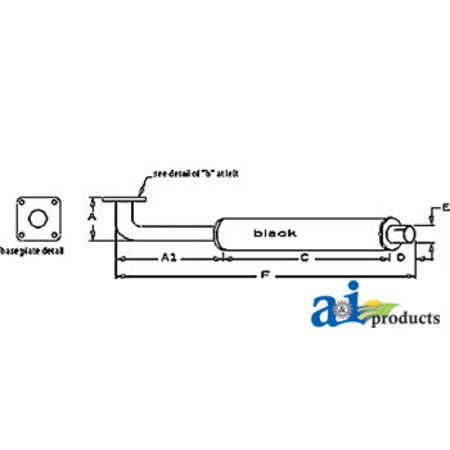 A & I PRODUCTS MUFFLER 8.1" x4.5" x31.8" A-314100521